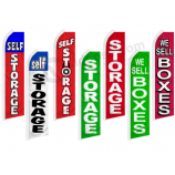 Self Storage Pubblicità Flutter Piuma Bandiera Swooper Banner Scatole vendute qui