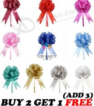 Grand Pull Bows 50mm Mariage Voiture Cadeau Wrap Party Fleuriste Poly Ribbon