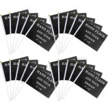 Bandera de palo personalizada Banderas de mano personalizadas Pequeña ondeando con poste de plástico