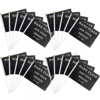 Bandiera personalizzata del bastone Bandiere personalizzate della mano Piccole sventolando con l'asta di plastica