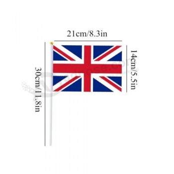 Bandiere che sventolano a mano Bandierine Union Jack Flag Giubileo di platino della regina