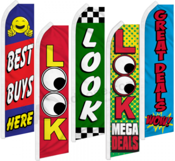 Guarda Pubblicità Flutter Feather Flag Swooper Banner Guarda qui Promo Banner