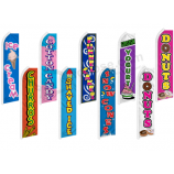 Dessert Pubblicità Piuma Bandiera Swooper Flutter Banner Gelato Ciambelle Froyo