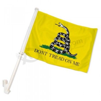 Gadsden Bandera de coche de doble cara No me pises Bandera de la ventana del coche