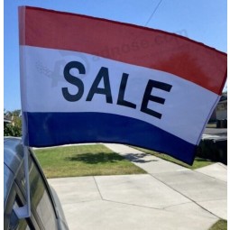 Car Dealer Supplies 5 Pack SALE r/w/b Car Window Clip On Flag 17"x12"