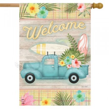 Tropicale Pickup Truck Summer House Flag Welcome 28