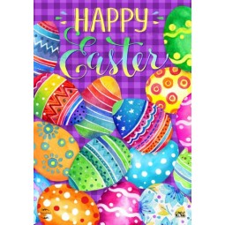 Painted Easter Eggs Holiday House Flag 28" x 40" Briarwood Lane