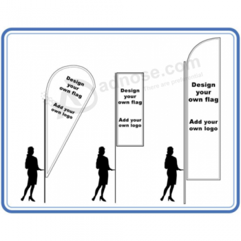 Banner personalizzato Bandiere Bandiere stampate Aste + Basi Bandiere personalizzate stampate consegna gratuita