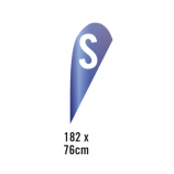 Bandiera piccola a goccia stampata su entrambi i lati 182 x 76 cm Design di base personalizzato gratuito