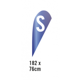 Bandiera piccola a goccia stampata su entrambi i lati 182 x 76 cm Design di base personalizzato gratuito