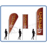Bandiere del caffè ottime per le bandiere dei caffè Striscioni Bandiere del caffè con asta e base della bandiera del caffè