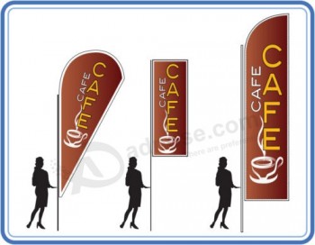 Bandiere del caffè ottime per le bandiere dei caffè Striscioni Bandiere del caffè con asta e base della bandiera del caffè