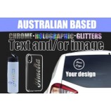 Vinyl Aufkleber Aufkleber Auto Becher Etikett benutzerdefinierter Name personalisiert holografisches Chrom