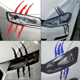 モンスタークロースクラッチデカール反射ステッカー車のヘッドライトの装飾用