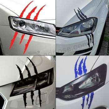 モンスタークロースクラッチデカール反射ステッカー車のヘッドライトの装飾用