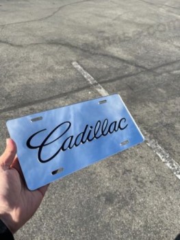 Cadillac Chrome Mirror Номерной знак с автоматической меткой
