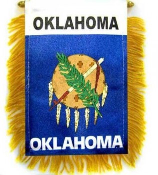 1 dozijn Oklahoma Mini Banners 4x6in Oklahoma Auto Spiegel Hangende Vlag