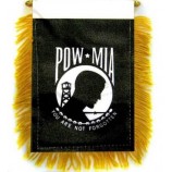1 dozzina di POW-MIA Mini Striscioni 4x6in Specchio Militare Auto Appendere Bandiera