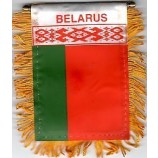 BANDIERA MINI BANNER BIELORUSSIA IDEALE PER AUTO E SPECCHIO DELLA FINESTRA DI CASA APPESO