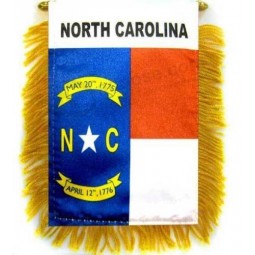 1 Dutzend North Carolina Mini Banner 4x6 Zoll North Carolina Auto Spiegel hängende Flagge