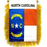 1 dozzina di North Carolina Mini Striscioni 4x6in North Carolina Car Mirror Hanging Flag