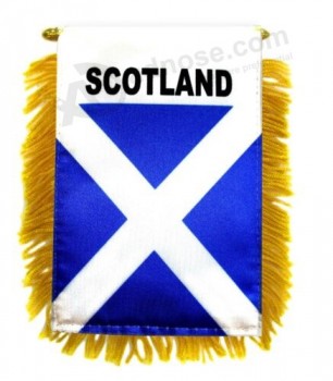 1 dozzina di scozzesi mini striscioni 4x6in Scozia specchio auto appeso bandiera