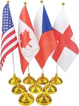 32 Pack Piccolo Portabandiera per Scrivania Flag Stand Base, Tavolo Flag Stand Holder Mini Plastic Flag Stand Indoor Outdoor Flag Pole Stand Base