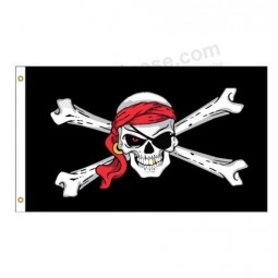 3x5FT Bandiera Durevole Jolly Roger Eye Patch Bandana Nave Pirata Barca Dente di Mare