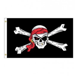 PringCor 3x5FT Jolly Roger Bandiera Pirata Barca Nave Uomo Grotta Arredamento Nautico Dormitorio USA