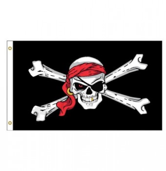 PringCor 3x5FT Jolly Roger Pirate Flag Boat Ship Man Cave Nautical Decor Dorm US