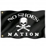 No Scarpe Bandiera Della Nazione Pirata Barca Bandiere Doppia Faccia Banner 12x18in Decorazione Della Parete