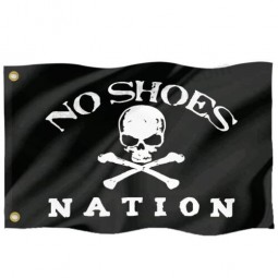 No Scarpe Bandiera Della Nazione Pirata Barca Bandiere Doppia Faccia Banner 12x18in Decorazione Della Parete