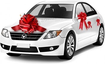 6 pezzi grande arco auto, include 20 pollici auto nastro fiocco e 5 pezzi 6 pollici tirare arco auto decorazione nuove case matrimonio