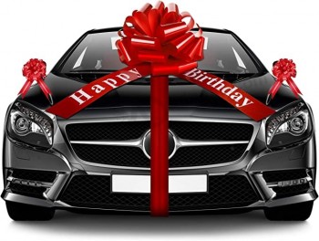20-дюймовый красный автомобильный бант с днем рождения большой автомобильный бант и 5 штук 6-дюймовый бант для