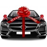 20 pouces rouge voiture noeud joyeux anniversaire grande voiture ruban noeud et 5 pièces 6 pouces tirer noeud pour Noël fête voiture décoration nouvelles maisons mariage