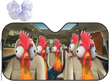 pare-brise de voiture pare-soleil drôle animal pare-brise pare-soleil couvre-fenêtre pour voitures coq bloc pliant rayons UV pare-soleil protecteur poulet