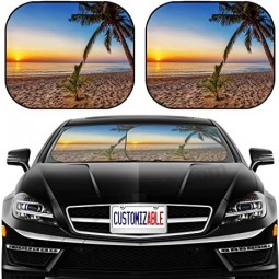 Großhandel benutzerdefinierte hohe qualität Auto Sonnenschutz Windschutzscheibe universell Fit 2 Pack