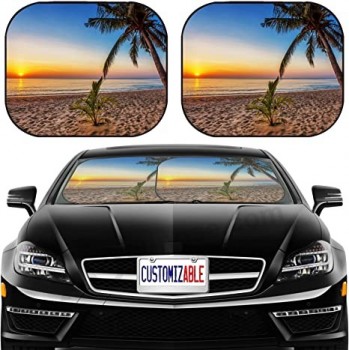 Großhandel benutzerdefinierte hohe qualität Auto Sonnenschutz Windschutzscheibe universell Fit 2 Pack