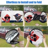 Sombrilla de coche para parabrisas linda, cortinas de ventana delantera de coche Divertida cubierta de parasol de parabrisas Plegable de dibujos animados Escudo de visera solar fre