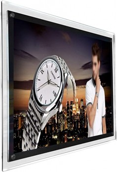 A1 Scatola luminosa a led a parete Titolari di insegne per negozi Crystal Poster Frame Display pubblicitario