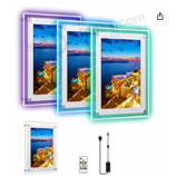 18X24 인치 RGB Led 포스터 프레임 - 벽걸이 형 라이트 박스 사인 크리스탈 백라이트 프레임 극장 / 체인점 및 레스토랑 매장 광고 디스플레이