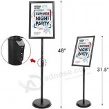 Verstelbare Voetstuk Poster Bord Stand, 8.5 x 11 Reclame Business Menu Bord Houder voor Vloer Staande met Aluminium Snap-Open Herbruikbaar Frame