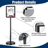 2 pezzi 8,5 x 11 '' Piedistallo regolabile Piedistallo Stand Heavy Duty Alluminio Poster Stand Floor Standing Display