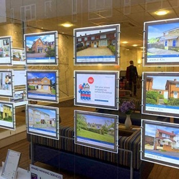 A3 Liggend Venster Opknoping Acryl Backlit Fotolijst Led Lichtbak Reclame Display