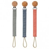 Paquete de 3 clips para chupetes para bebés, niños y niñas, soporte de tela para chupete con clip para chupete, juguetes mordedores, sin BPA, regalo de cumpleaños para baby shower