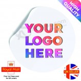 PERSONALISED ROUND PRINTED STICKERS CUSTOM LOGO LABELS BUSINESS SHIPPING FLOWERS