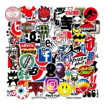 100 Skateboard Stickers Bom Vinyl Laptop Bagage Decals Dope Sticker