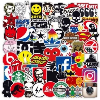 Lot 50 willekeurige Vinyl Laptop Skateboard Stickers bom bagage Decals Dope Sticker