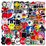 Lot de 50 aléatoire vinyle ordinateur portable planche à roulettes Stickers bombe bagages décalcomanies Dope Sticker