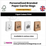 Bolsas de transporte personalizadas: bolsas de papel con asa retorcida impresas a medida con logotipo